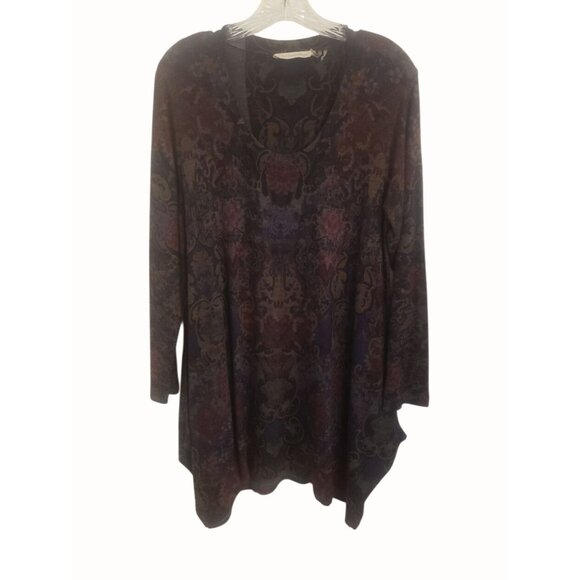 Soft Surroundings Womens Long Sleeve Tunic Dress Multicolor Abstract Print M - Picture 9 of 12